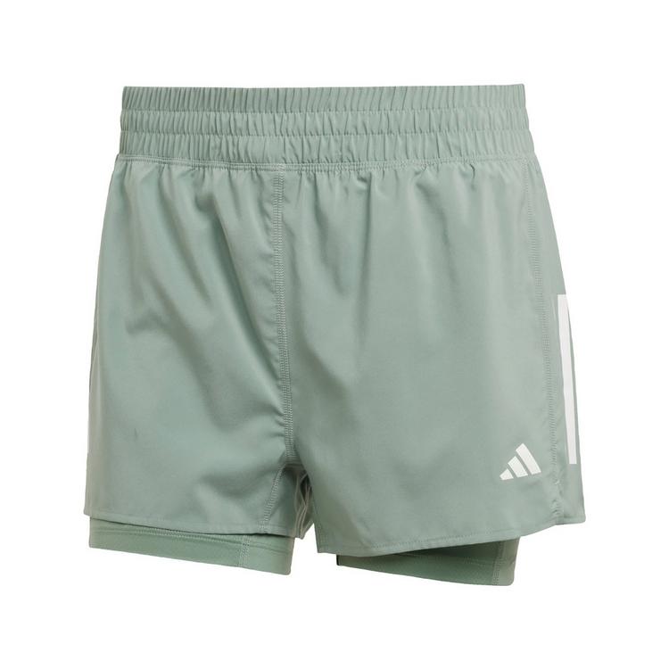 adidas adidas Own the Run Climacool 2-in-1 Shorts Laufshorts Damen - Silver Green - 0 | SportScheck