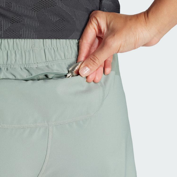 adidas adidas Own the Run Climacool 2-in-1 Shorts Laufshorts Damen - Silver Green - 0 | SportScheck