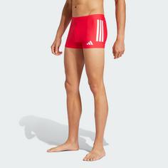 Rückansicht von adidas 3-Streifen 2-Inch Boxer-Badehose Badeshorts Herren Pure Ruby / White