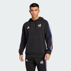 Rückansicht von adidas Frankreich Essentials 3-Streifen Hoodie Hoodie Herren Black