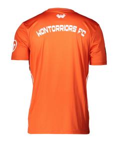 Rückansicht von adidas Wontorriors FC Trikot Away 2024 Fußballtrikot Herren orangeschwarz