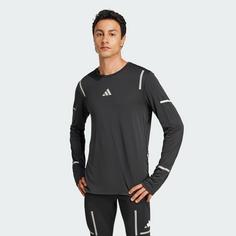 Rückansicht von adidas Ultimate Running Reflective Longsleeve Funktionsshirt Herren Black