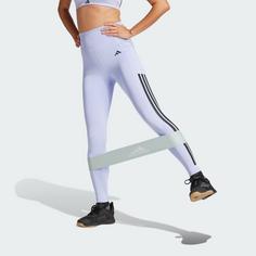 Rückansicht von adidas Optime 3-Streifen Full Length Leggings Leggings Damen Violet Tone