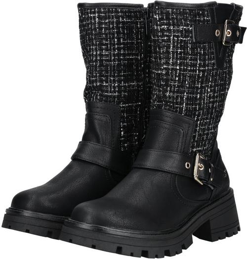 Rückansicht von Mustang Stiefel Stiefel Damen Schwarz