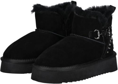Rückansicht von Mustang Stiefelette Stiefel Damen Schwarz