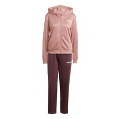 adidas Essentials Linear Trainingsanzug Sweatjacke Damen Warm Clay