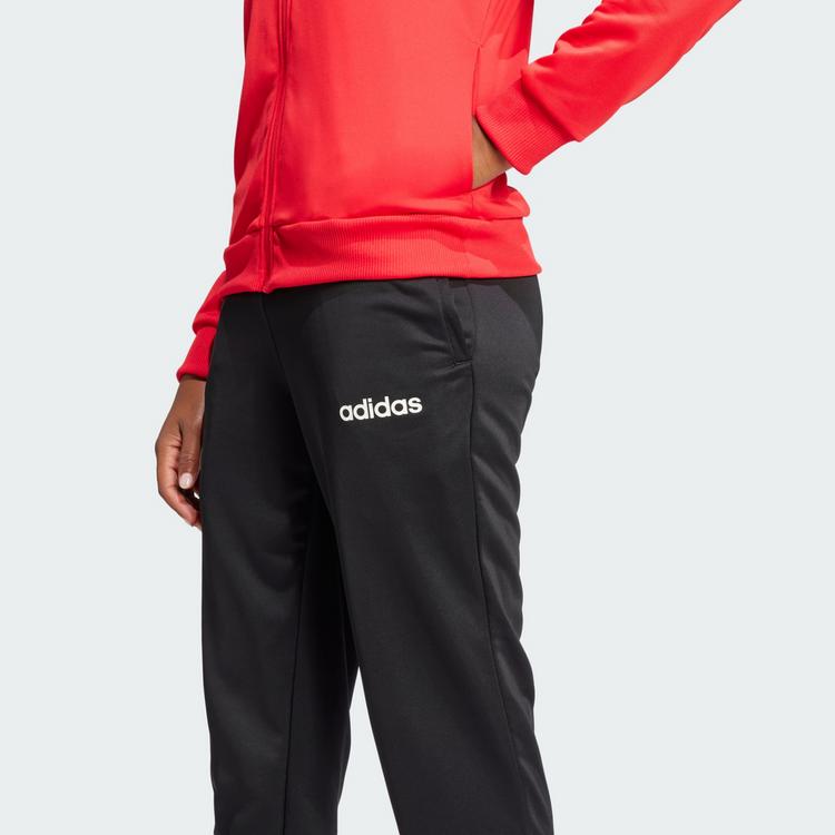 adidas adidas Essentials Linear Trainingsanzug Sweatjacke Damen - Pure Ruby - 1 | SportScheck