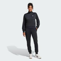 Rückansicht von adidas Essentials Feel Cozy Trainingsanzug Trainingsanzug Damen Black