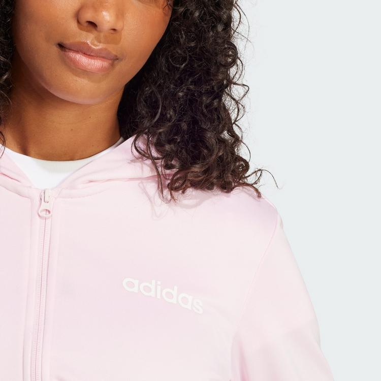adidas adidas Essentials Linear Trainingsanzug Sweatjacke Damen - Clear Pink - 0 | SportScheck