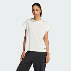 Rückansicht von adidas Yoga T-Shirt Funktionsshirt Damen Chalk White