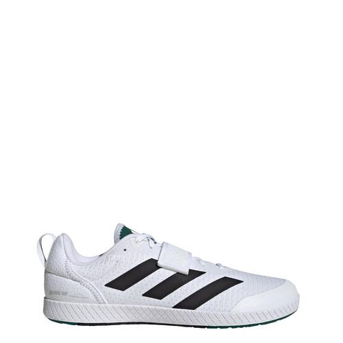 Rückansicht von adidas The Total Gewichtheberschuh Fitnessschuhe Cloud White / Core Black / Collegiate Green