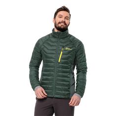 Rückansicht von Jack Wolfskin ROUTEBURN PRO INS JKT M Funktionsjacke Herren black olive / firefly