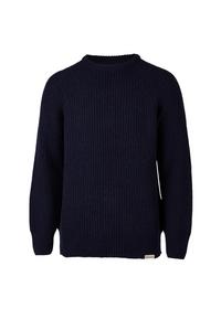 Cleptomanicx Crewneck Ribber Strickpullover Herren - Dark Navy