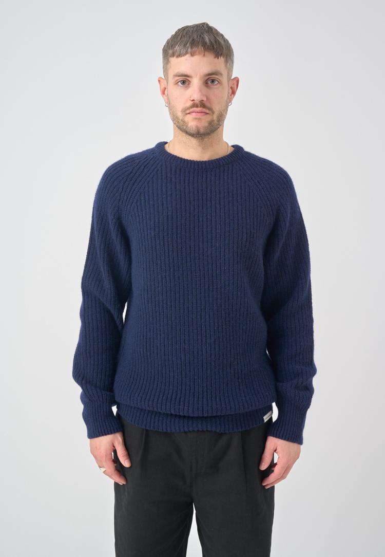 Cleptomanicx Cleptomanicx Crewneck Ribber Strickpullover Herren - Dark Navy - 0 | SportScheck