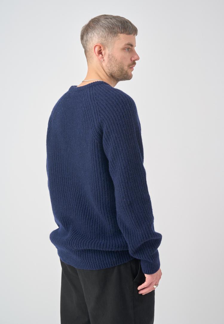 Cleptomanicx Cleptomanicx Crewneck Ribber Strickpullover Herren - Dark Navy - 2 | SportScheck