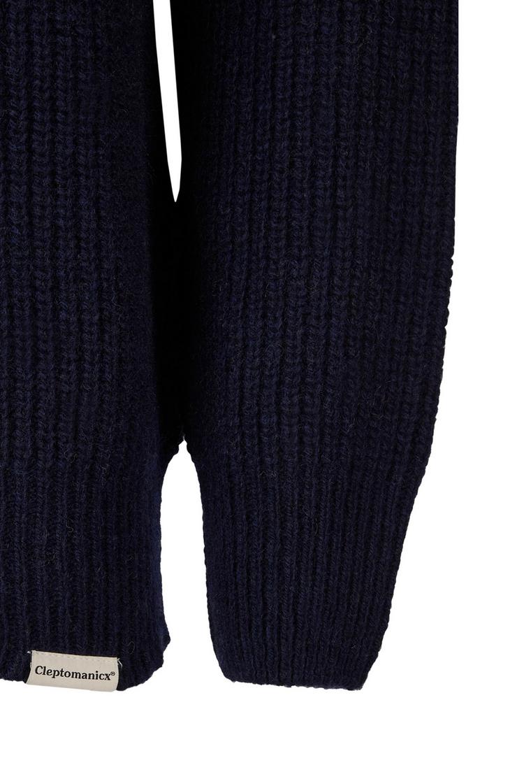 Cleptomanicx Cleptomanicx Crewneck Ribber Strickpullover Herren - Dark Navy - 1 | SportScheck