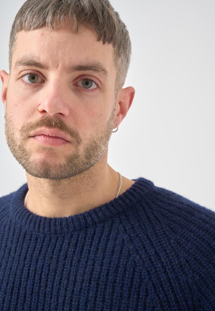 Cleptomanicx Cleptomanicx Crewneck Ribber Strickpullover Herren - Dark Navy - 2 | SportScheck