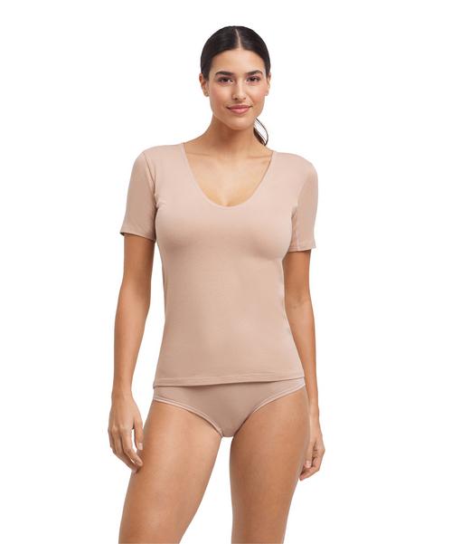 Rückansicht von Falke Daily Climate Control Unterhemd Damen camel (4220)