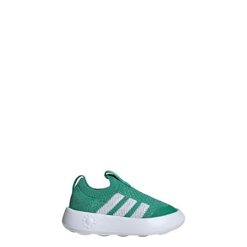 Rückansicht von adidas Bubblecomfy Kids Schuh Sneaker Kinder Semi Court Green / Cloud White / Core Black