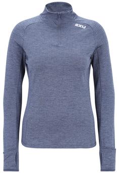 2XU Ignition 1/4 Zip Funktionsshirt Damen indigo-halogen reflective