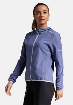 Rückansicht von 2XU Aero Jacket Windbreaker Damen blue stone/halogen reflective