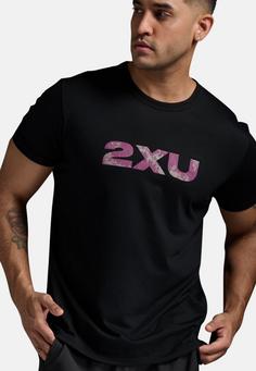 Rückansicht von 2XU Contender Tee Funktionsshirt Herren black/scatter