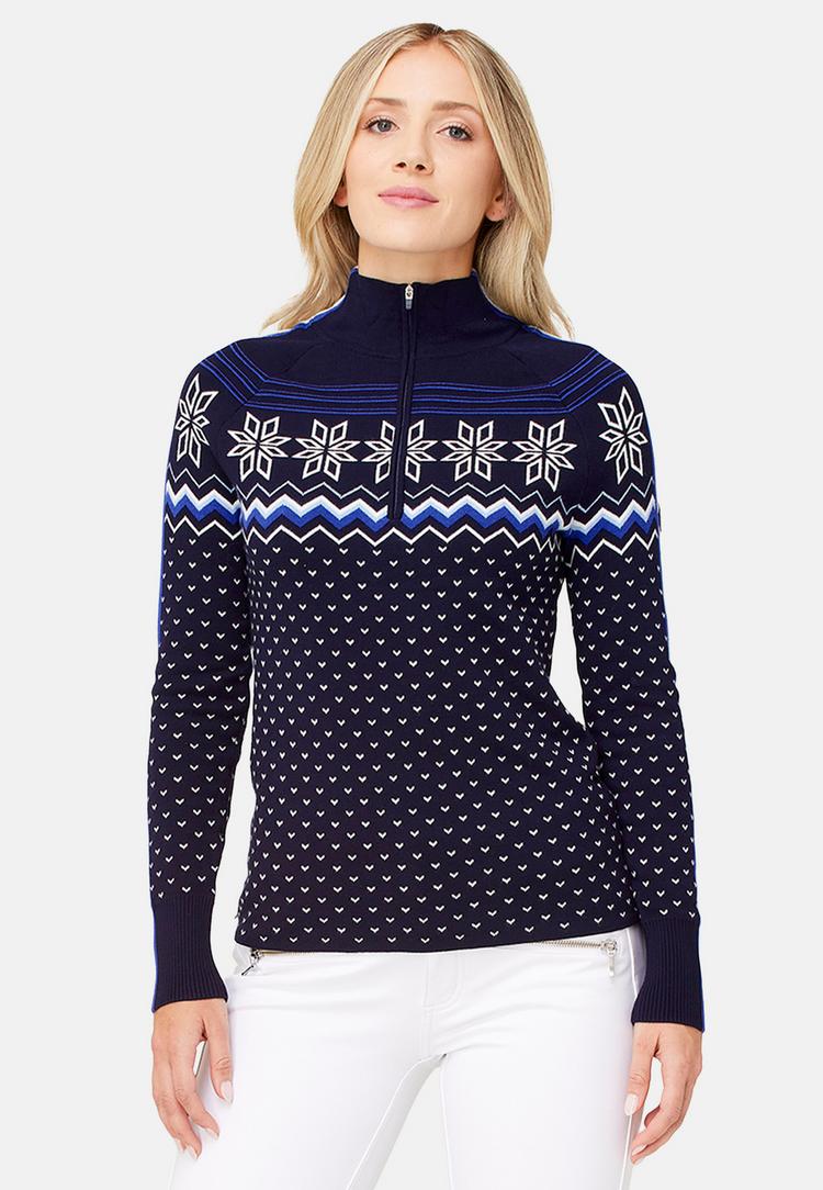 Krimson Klover Krimson Klover Snowhut Zip Neck Layerlangarmshirt Damen - navy - 0 | SportScheck