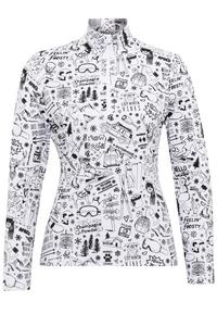 Krimson Klover Graffiti Top Layerlangarmshirt Damen - white