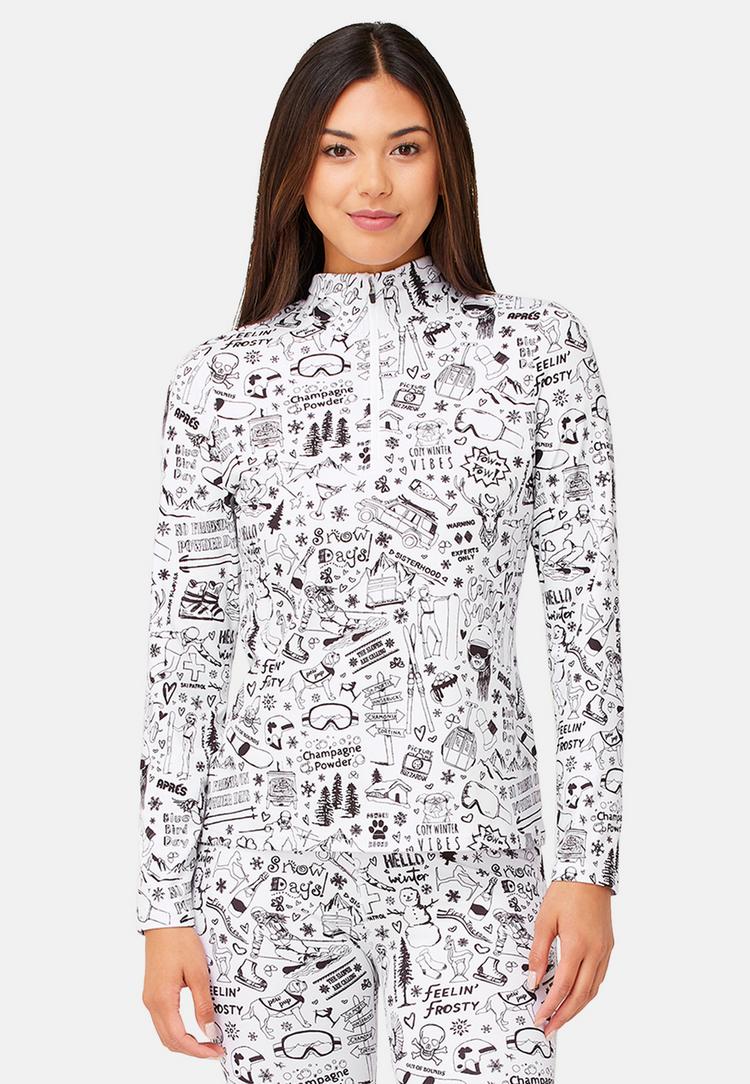 Krimson Klover Krimson Klover Graffiti Top Layerlangarmshirt Damen - white - 0 | SportScheck