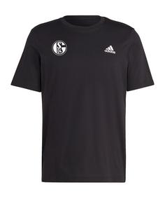 adidas FC Schalke 04 T-Shirt Fanshirt schwarz