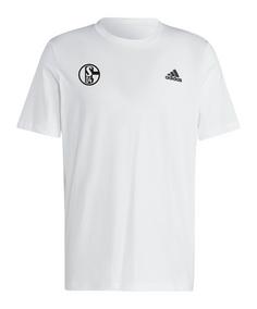 adidas FC Schalke 04 T-Shirt Fanshirt weiss