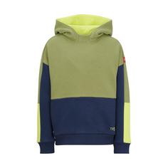 Trollkids Rondane Hoodie Kinder kiwigrün-mystikblau