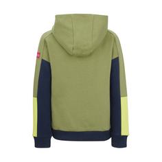 Rückansicht von Trollkids Rondane Hoodie Kinder kiwigrün-mystikblau