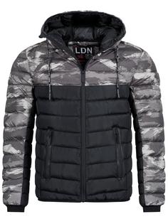 BRAVE SOUL Cyiber Steppjacke Herren schwarz / grau blast