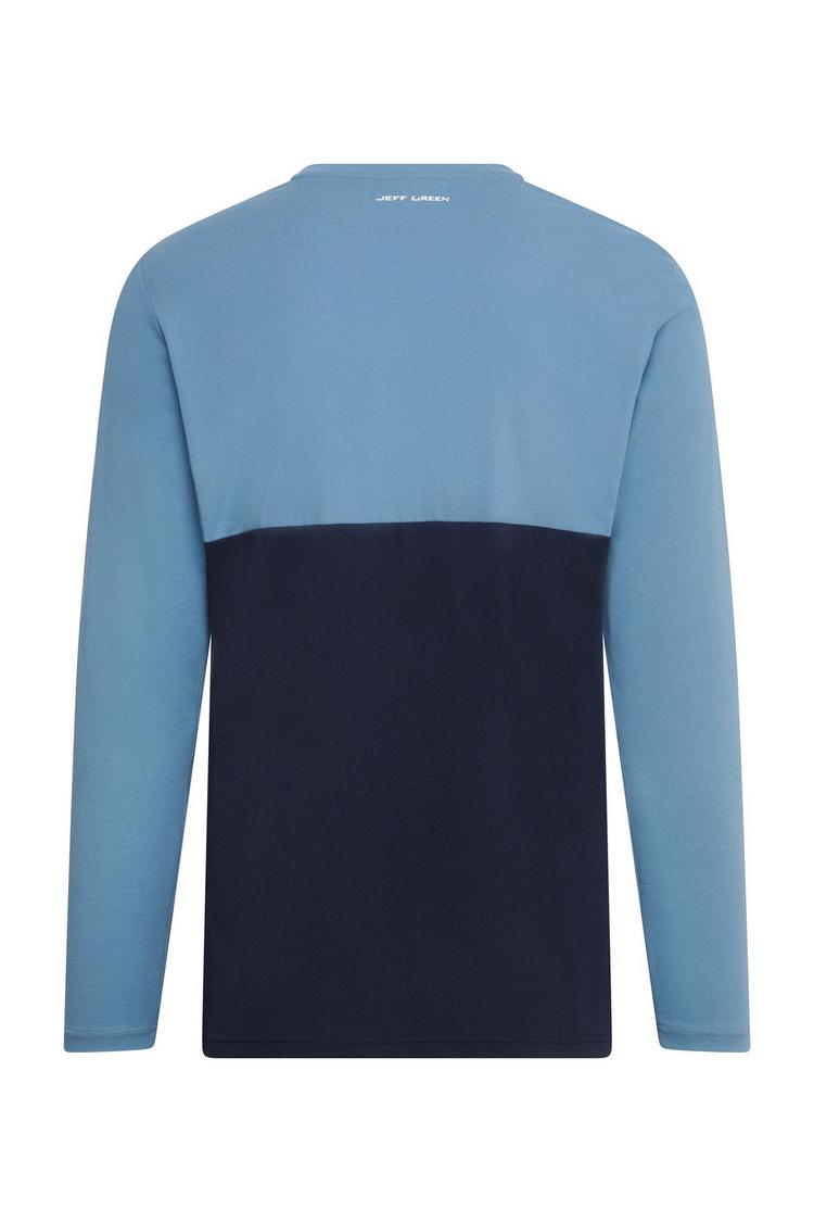 Jeff Green Jeff Green Bo Langarmshirt Herren - Navy/Sky Blue - 0 | SportScheck