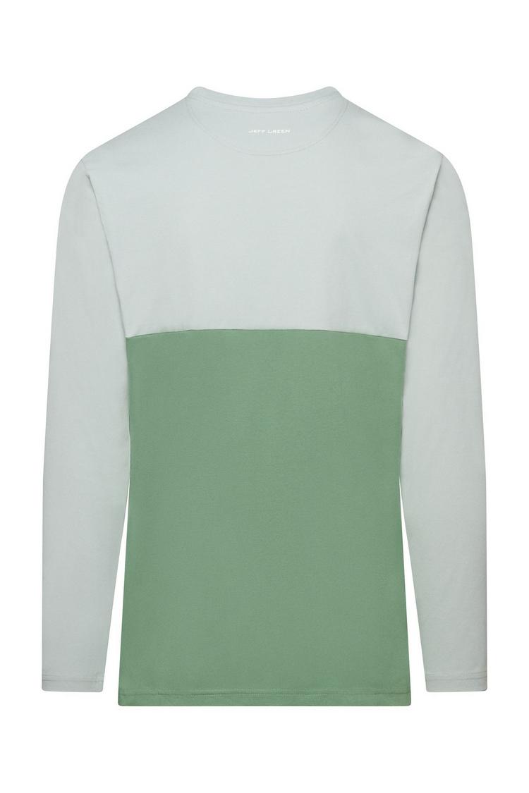 Jeff Green Jeff Green Bo Langarmshirt Herren - Mint Grey/Olive - 0 | SportScheck