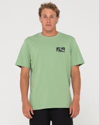 RUSTY R DOT SHORT SLEEVE TEE T-Shirt Herren - Army Green