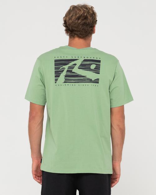 Rückansicht von RUSTY R DOT SHORT SLEEVE TEE T-Shirt Herren Army Green