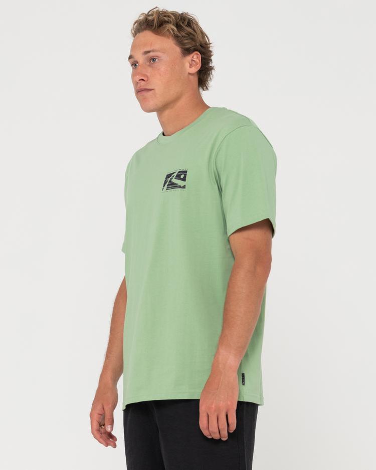 RUSTY RUSTY R DOT SHORT SLEEVE TEE T-Shirt Herren - Army Green - 1 | SportScheck