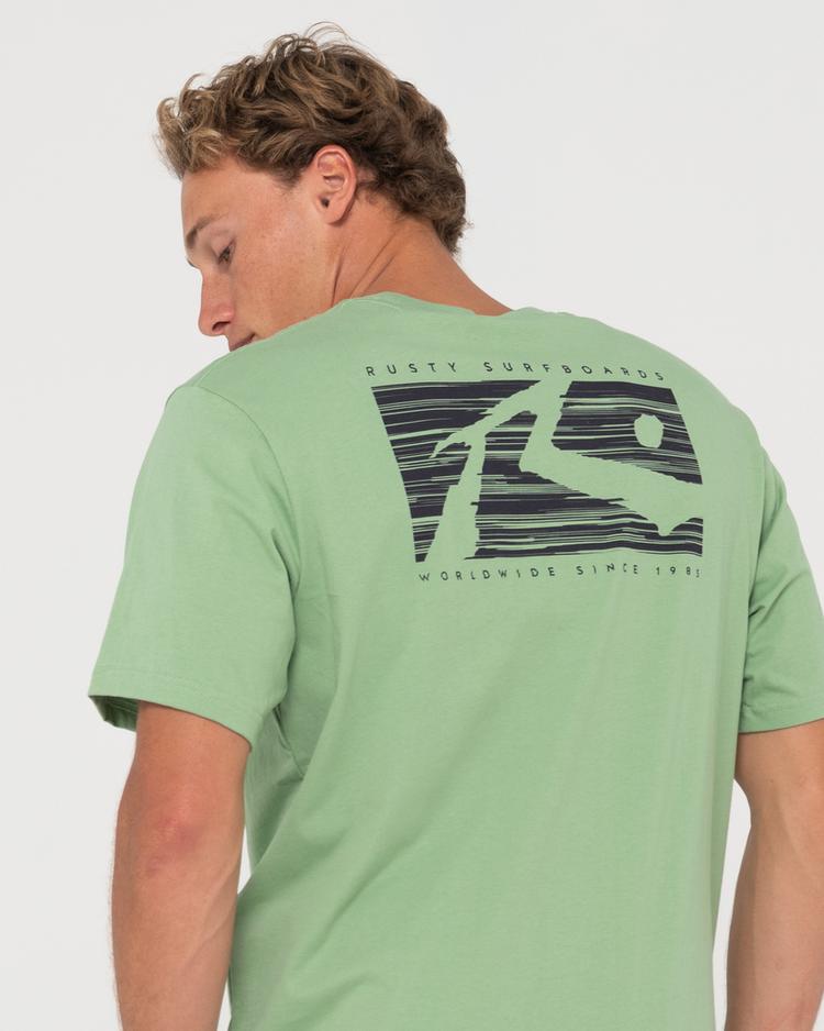 RUSTY RUSTY R DOT SHORT SLEEVE TEE T-Shirt Herren - Army Green - 2 | SportScheck