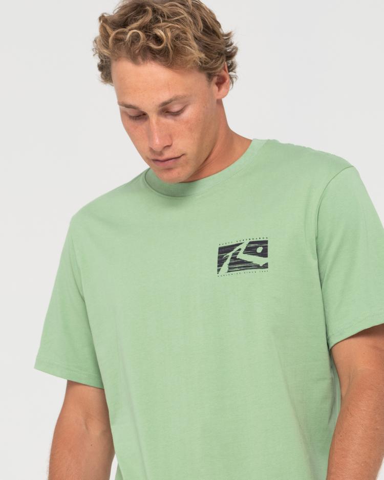 RUSTY RUSTY R DOT SHORT SLEEVE TEE T-Shirt Herren - Army Green - 3 | SportScheck