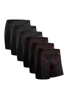 DANISH ENDURANCE Sports Trunks Boxershorts Herren black/black/red seams