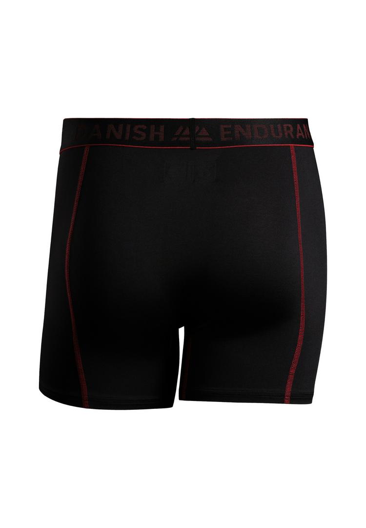 DANISH ENDURANCE DANISH ENDURANCE Sports Trunks Unterhose Herren - black/black/red seams - 0 | SportScheck