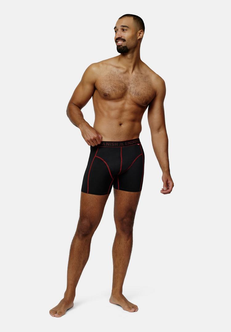 DANISH ENDURANCE DANISH ENDURANCE Sports Trunks Unterhose Herren - black/black/red seams - 1 | SportScheck