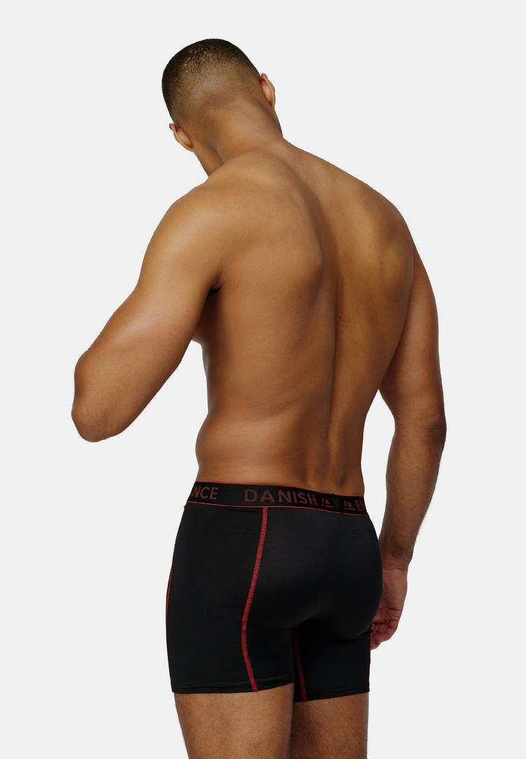 DANISH ENDURANCE DANISH ENDURANCE Sports Trunks Unterhose Herren - black/black/red seams - 2 | SportScheck