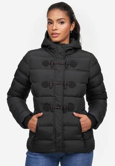 Rückansicht von BRAVE SOUL Pentagon Steppjacke Damen schwarz