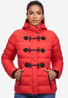 Rückansicht von BRAVE SOUL Pentagon Steppjacke Damen rot