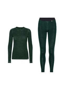 DANISH ENDURANCE Merino Baselayer Wäscheset Damen dark green