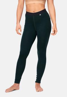 Rückansicht von DANISH ENDURANCE Merino Thermounterhose Damen dark green