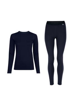 DANISH ENDURANCE Merino Baselayer Wäscheset Damen dark navy